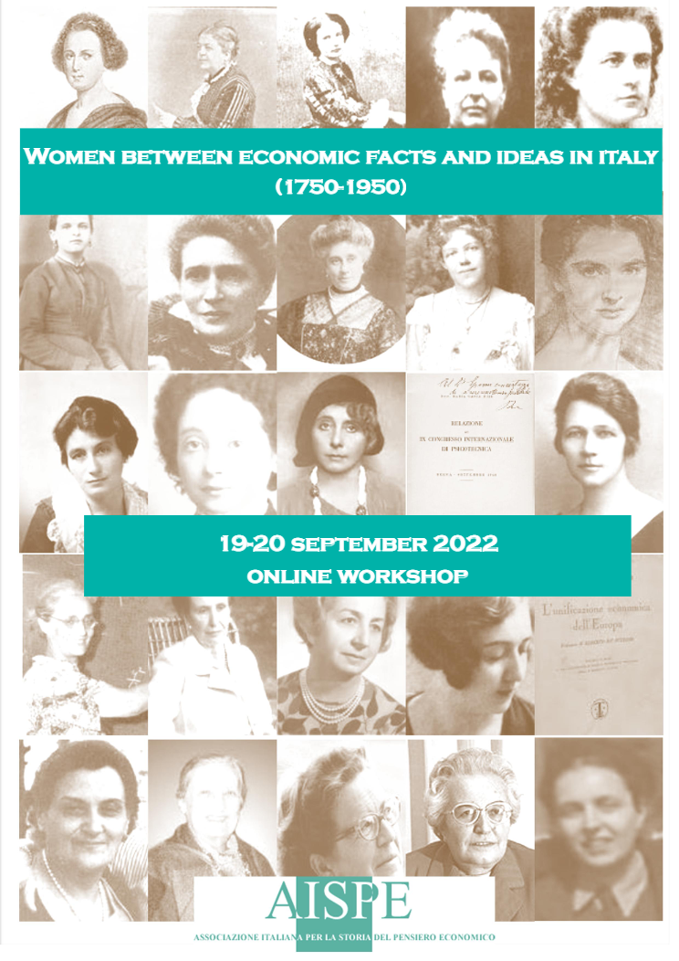 Workshop “Women between economic facts and ideas in Italy (1750-1950)”. September 19-20, 2022